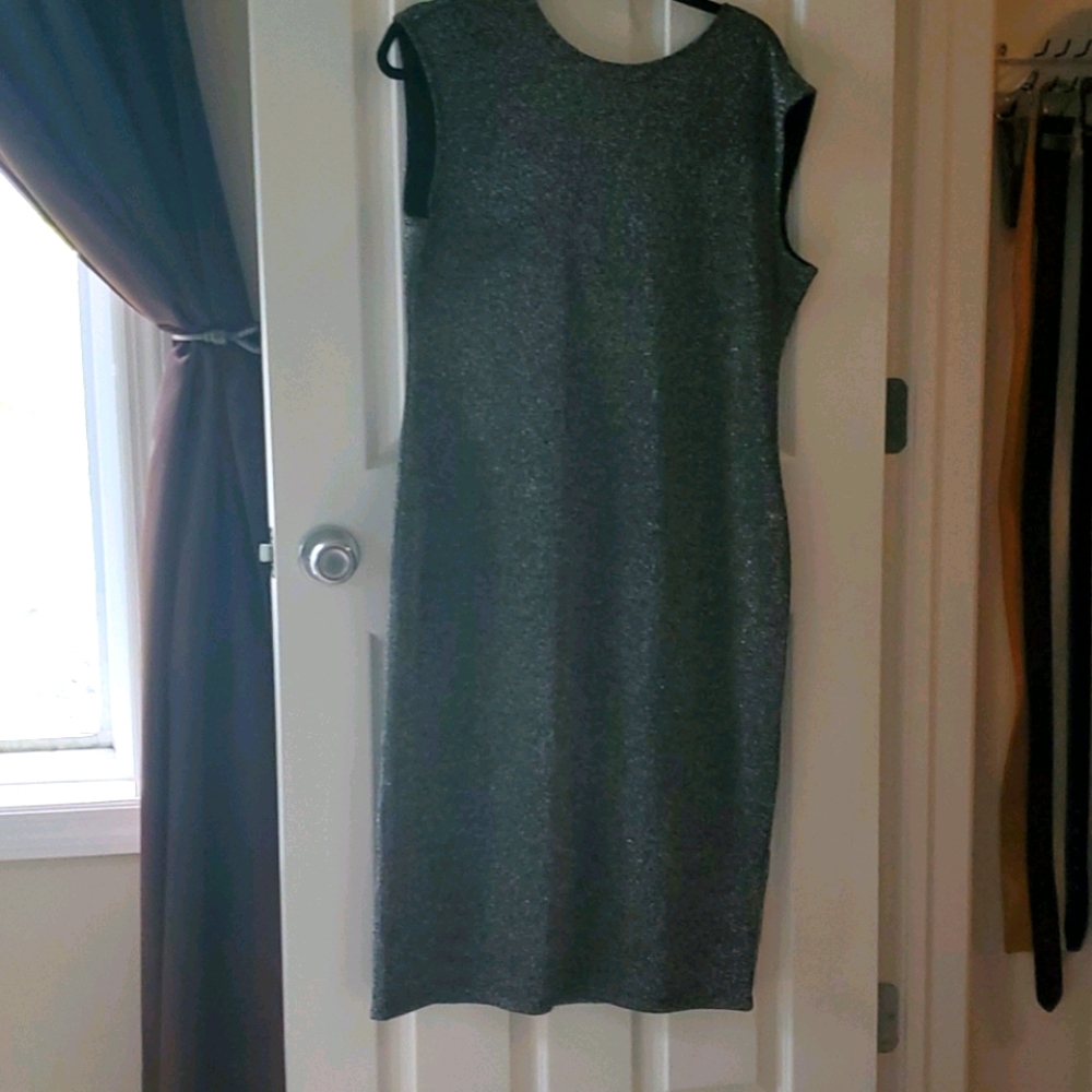 H&M Black & Silver long evening gown